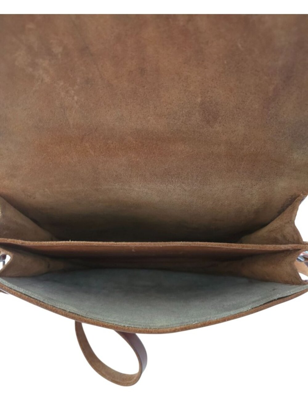 Vintage BENITEZ SAN CARLOS Brown Leather Handmade Crossbody Bag - Picture 9 of 10
